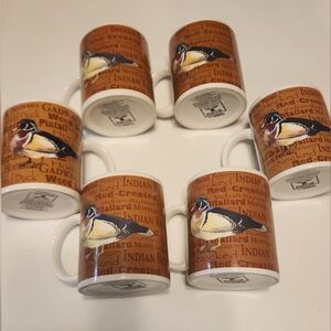 Outdoor Adventures Field & Stream Set of 6 Wood Duck Mugs